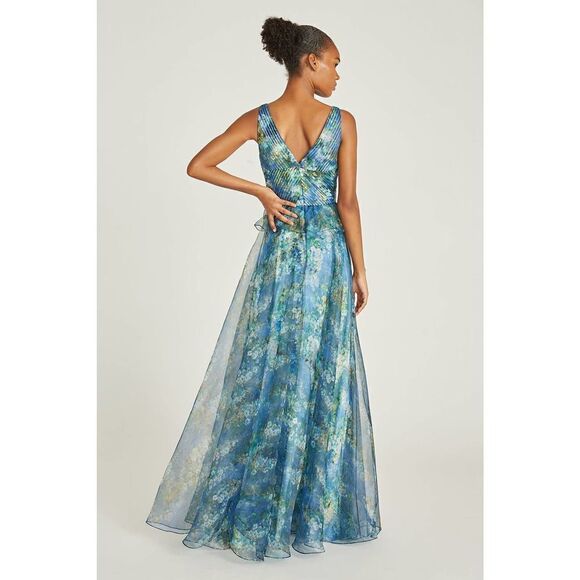 Theia ANTOINETTE V NECK GOWN US14 - Picture 3 of 11